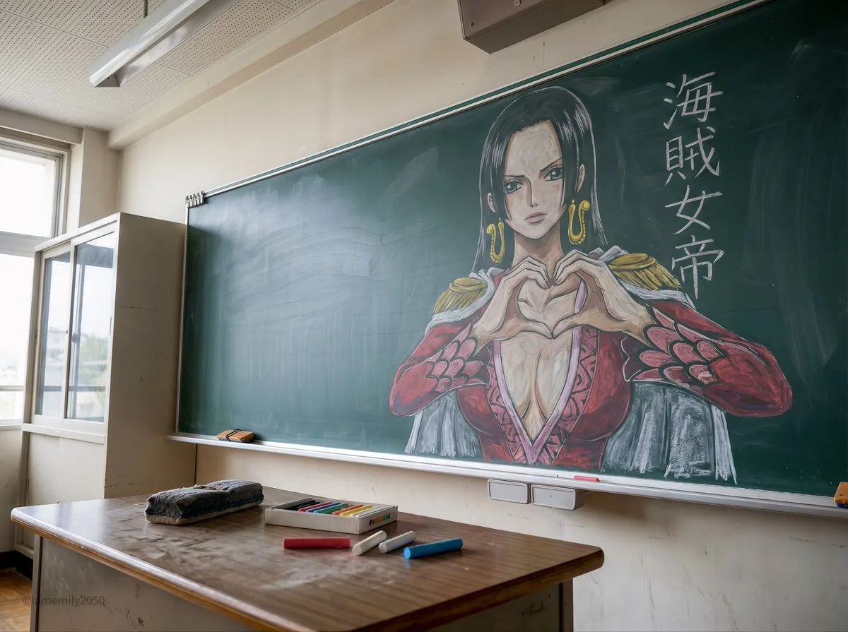 10.18. Chalkboard Anime Art generated image example