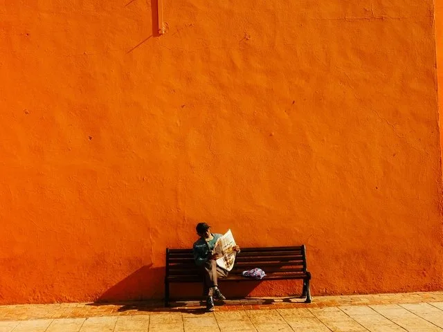 3.3. Minimalist Orange Wall generated image example