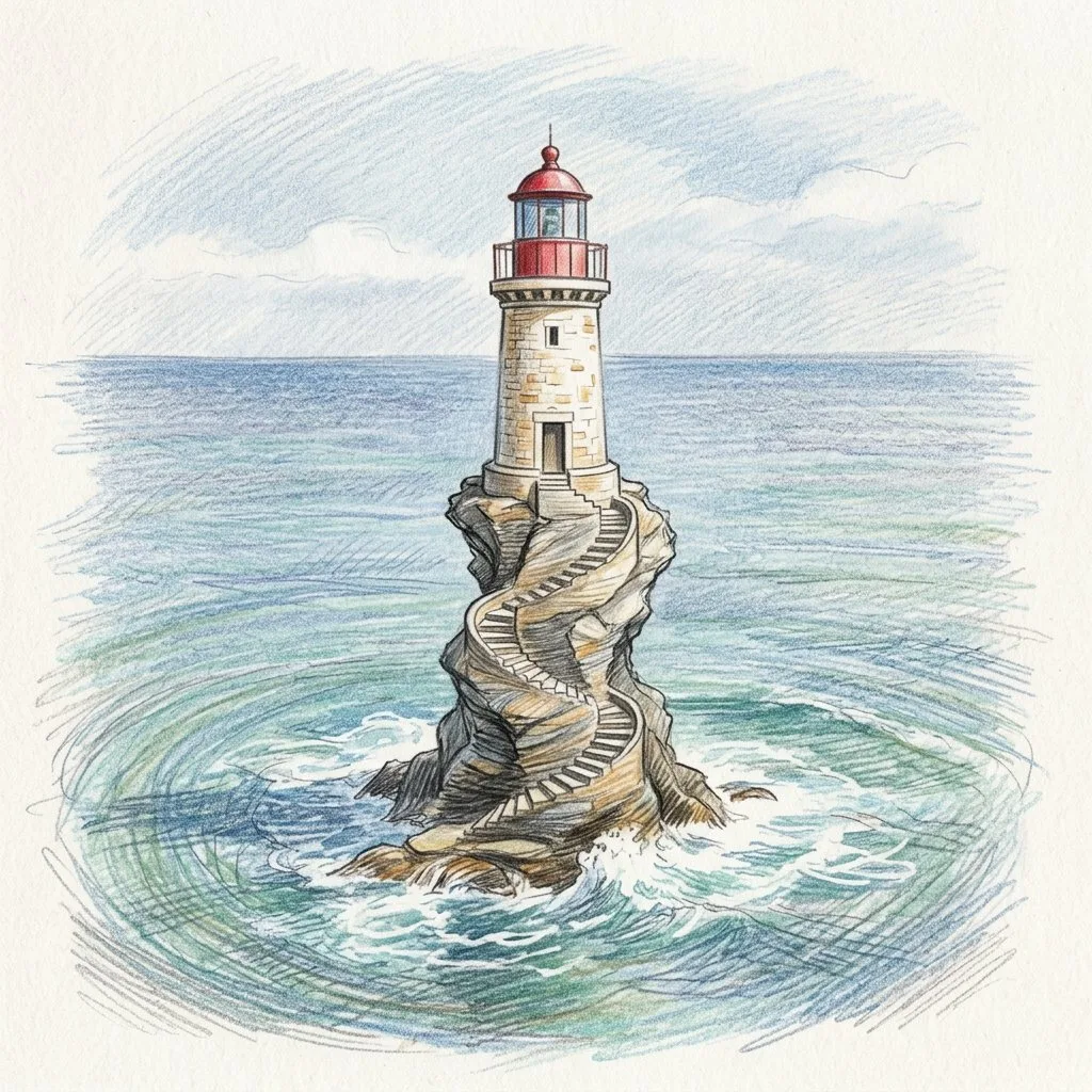 6.1. Tourlitis Lighthouse Sketch generated image example