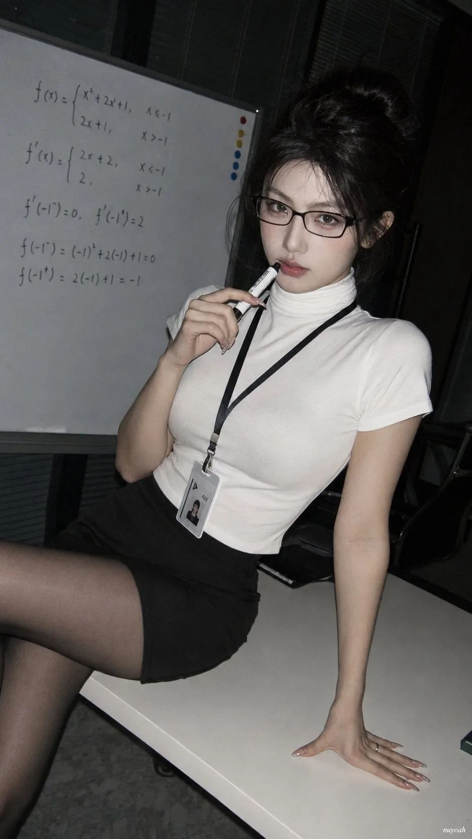 Blackboard Office CCD Flash Portrait generated image example 3