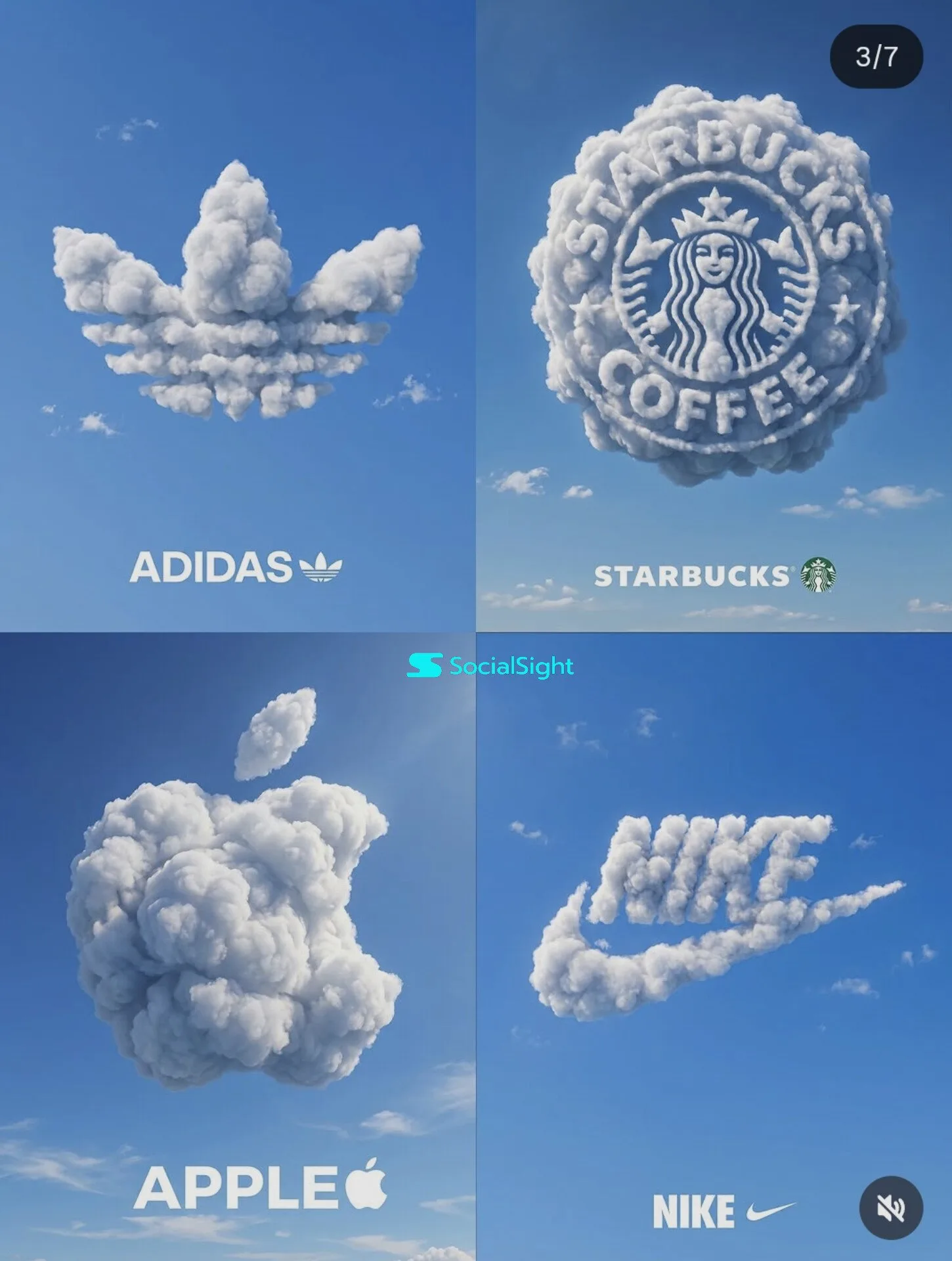 Cloud Logo 2x2 Brand Poster generated image example