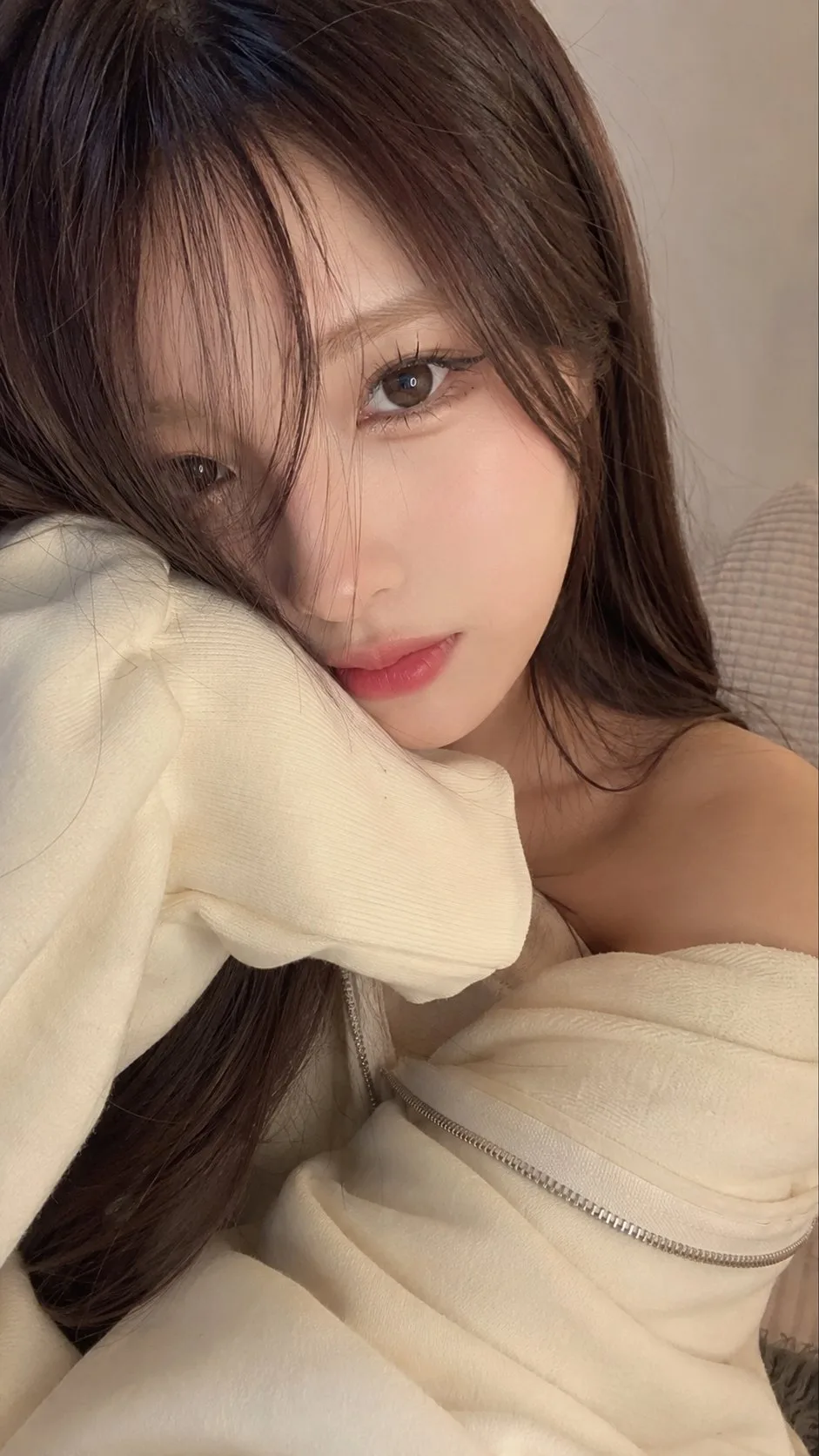 Cozy Hoodie Close Up Selfie generated image example 1