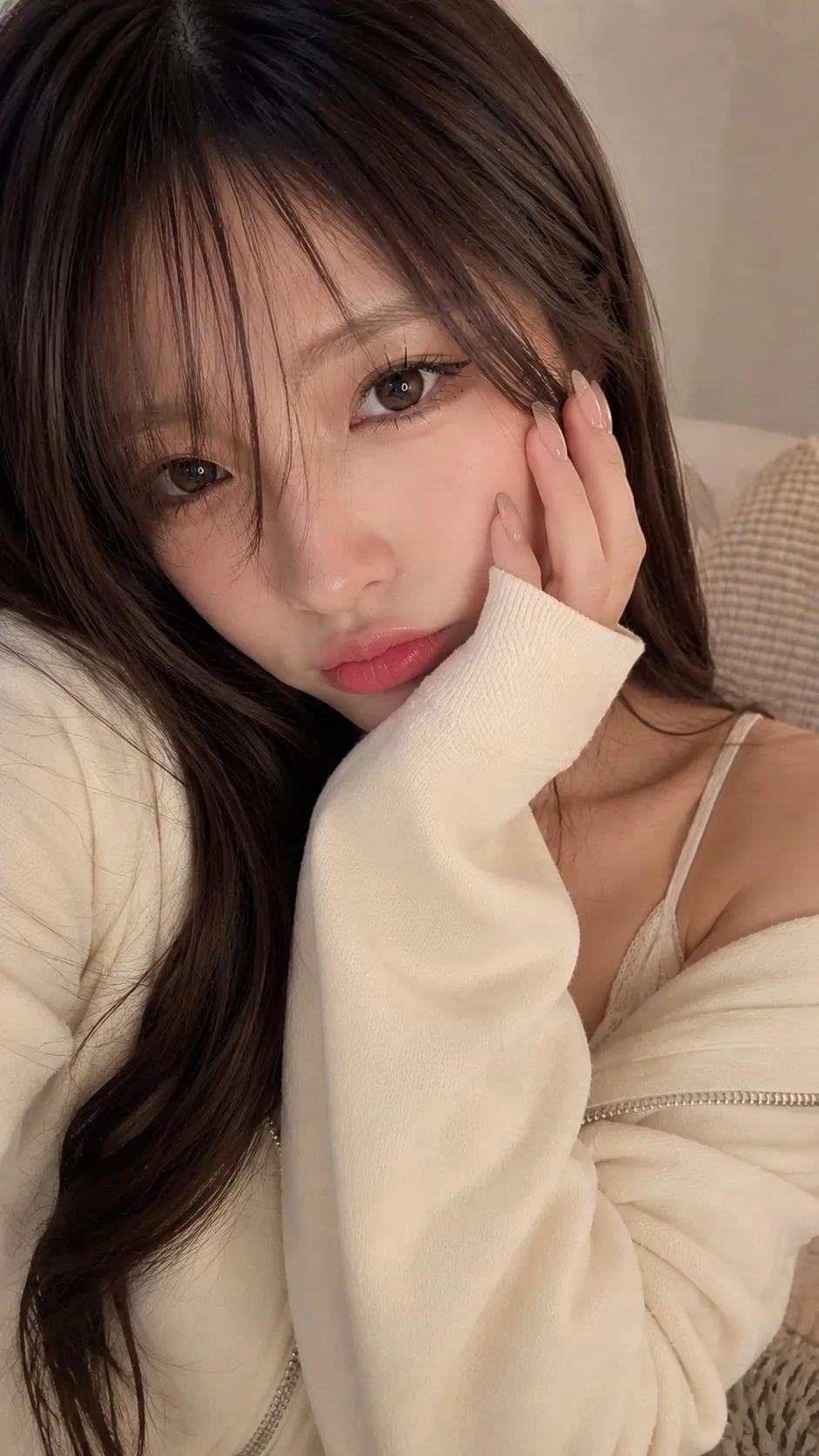 Cozy Hoodie Close Up Selfie generated image example 3