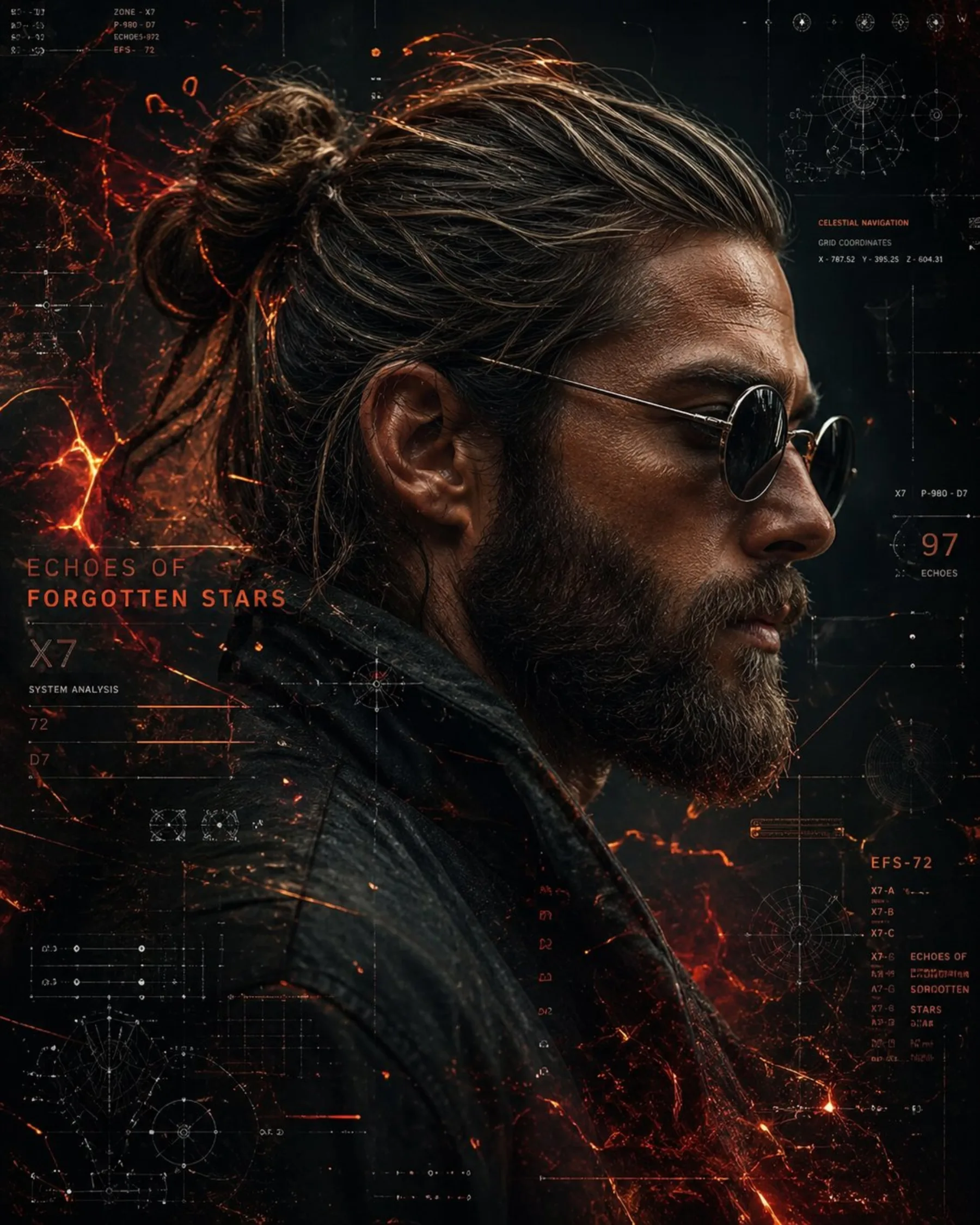 Cyberpunk Sci-Fi Side Profile Portrait example output