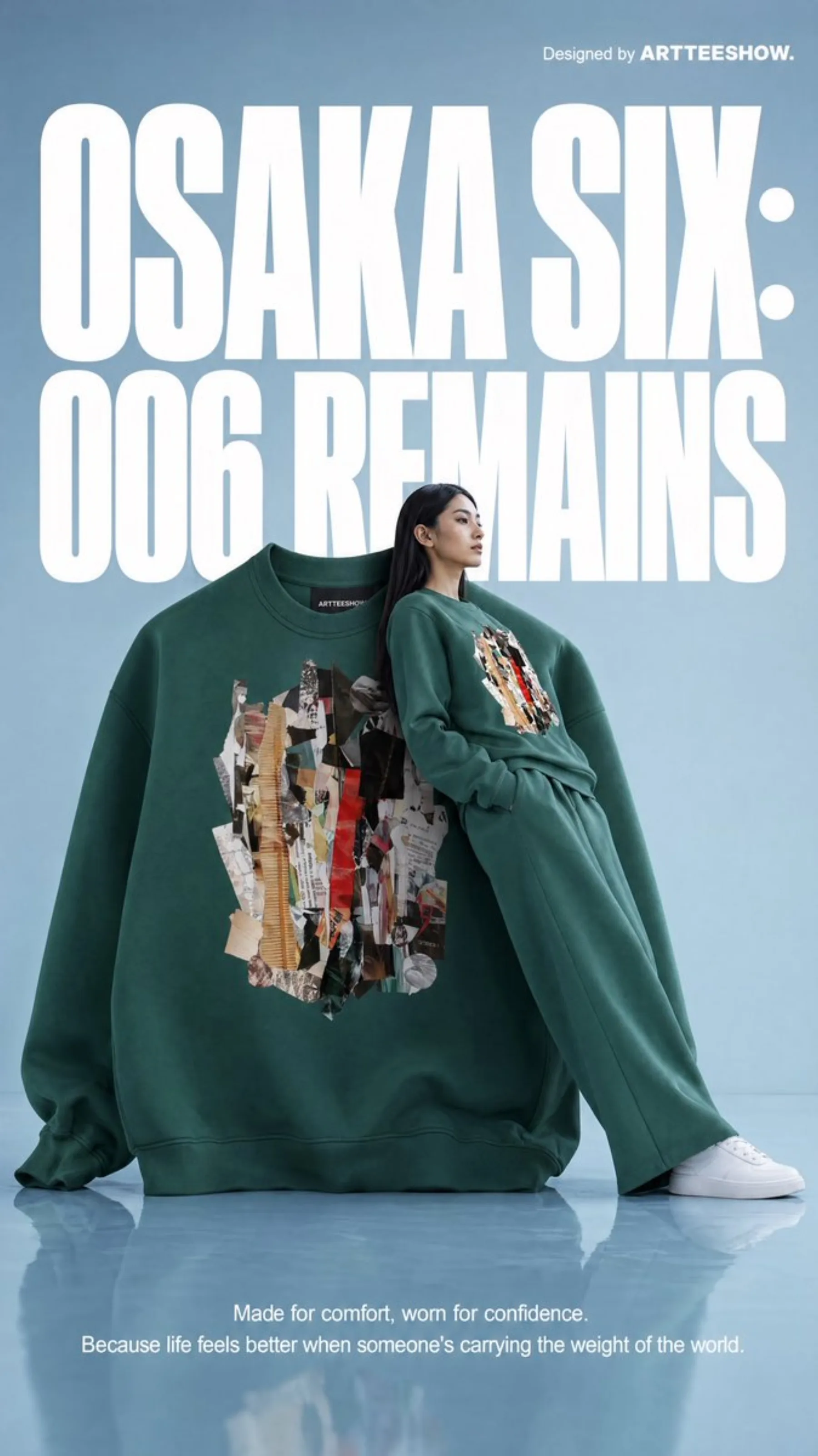 Editorial Osaka Six Sweatshirt Ad example output
