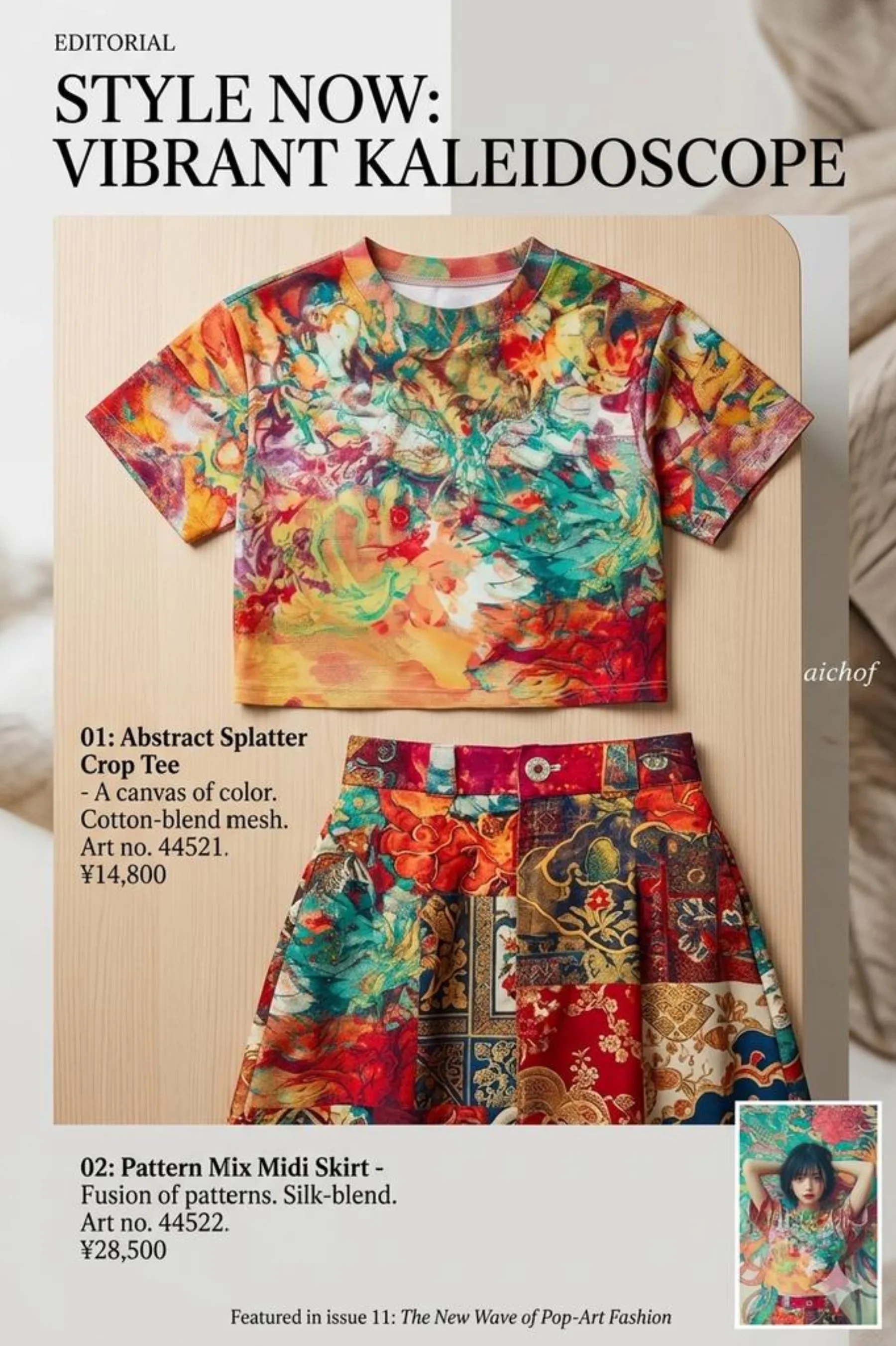 Alternative fashion outfit breakdown layout with editorial clothing callouts
