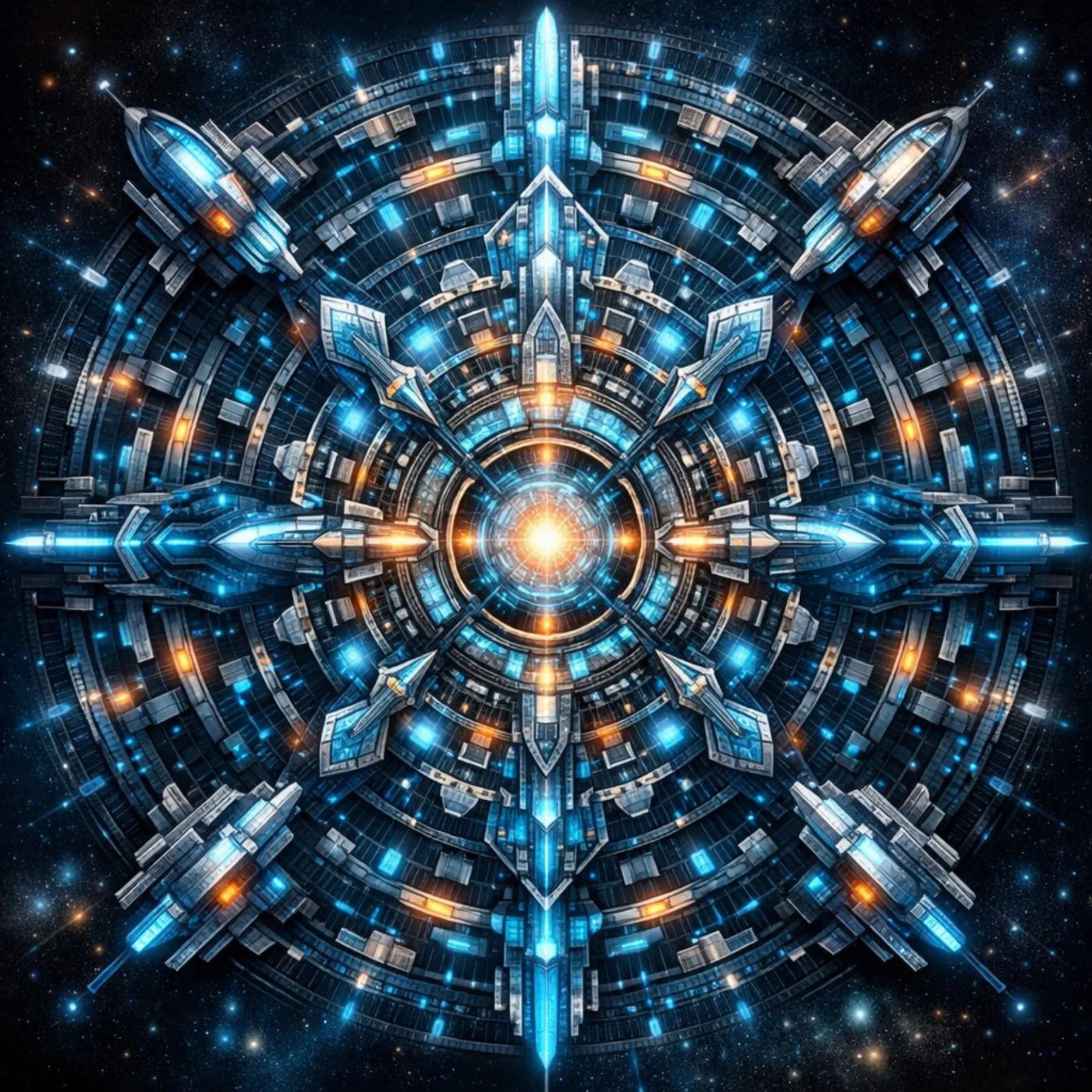 Futuristic Mandala Illustration example output