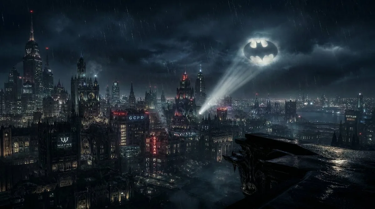 Game Asset - Gotham City Night Background generated image example