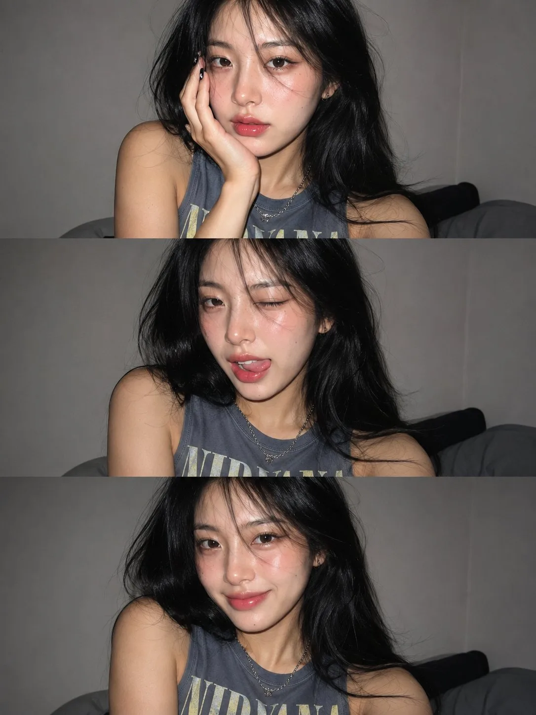Gen Z Nirvana Tank Flash Selfie Collage generated image example