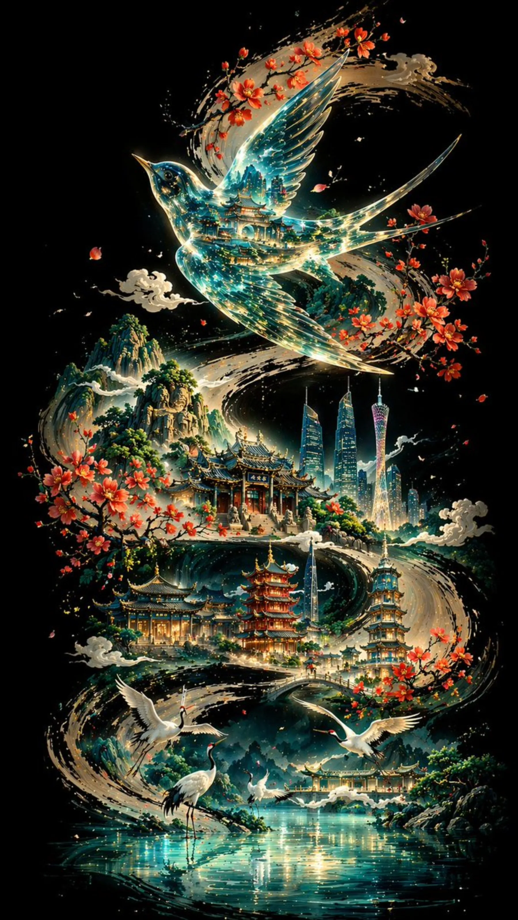 Ink-Curve Guangzhou Aesthetics Poster example output
