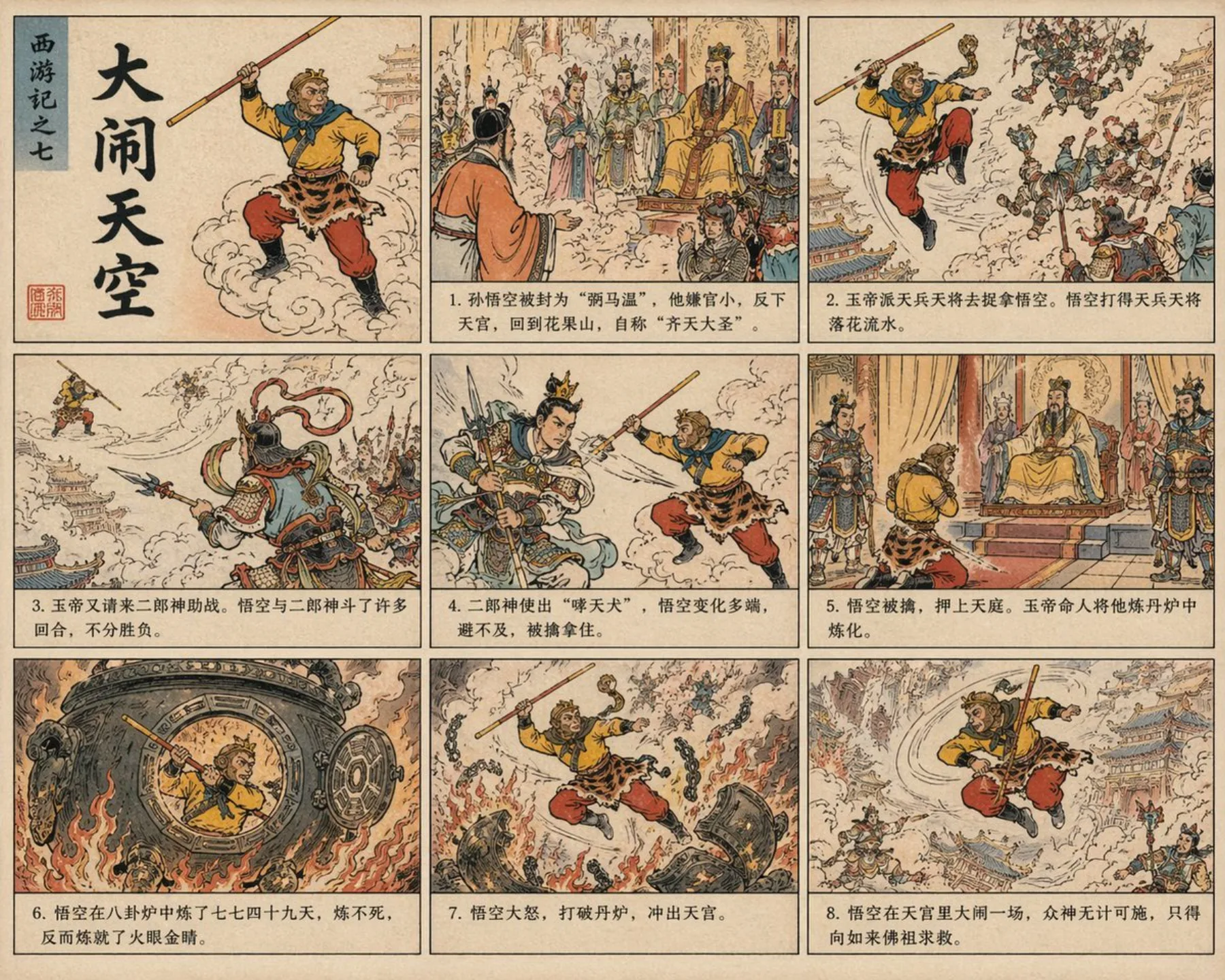 Journey to the West Chinese Comic example output