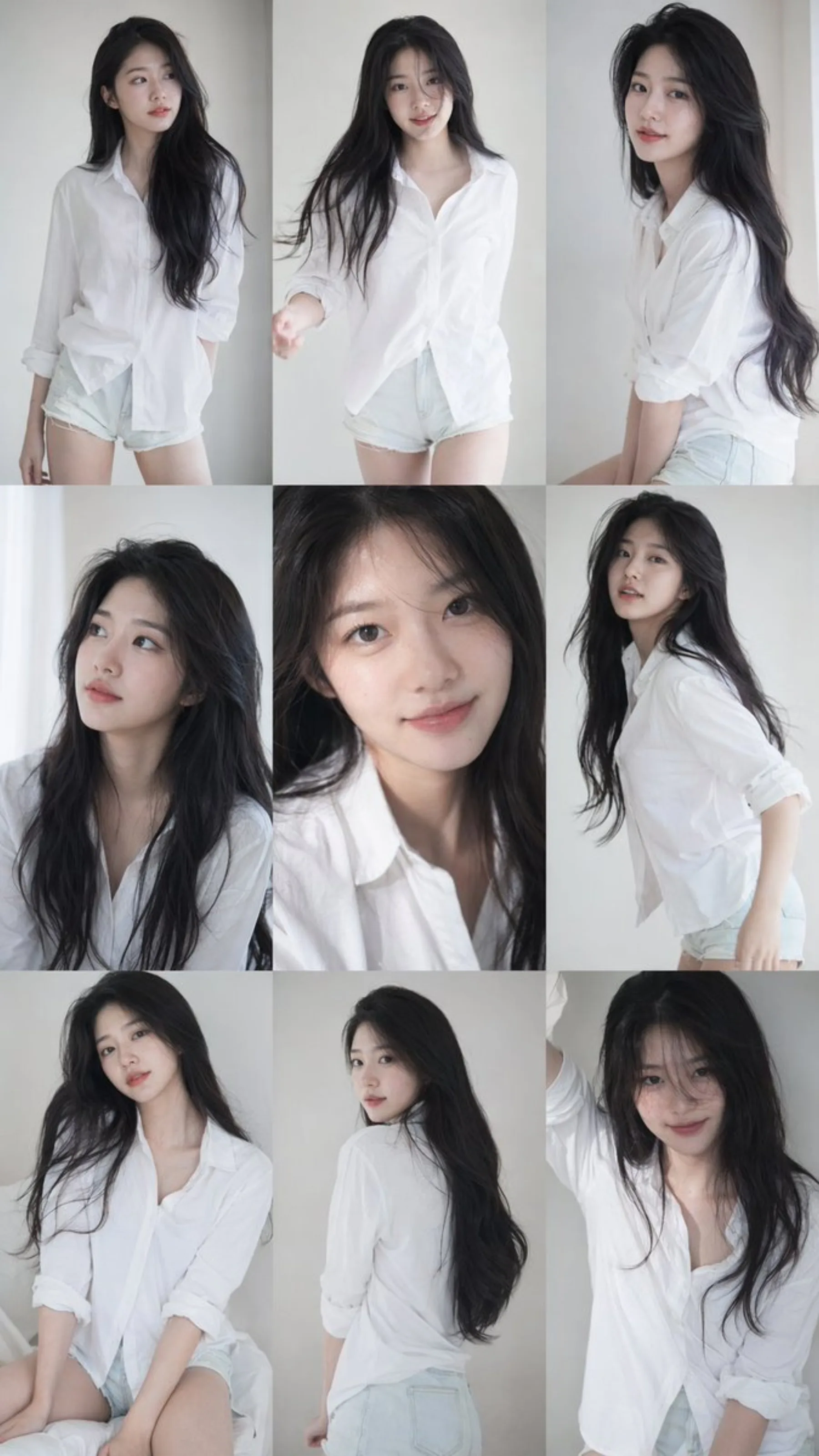 Korean Idol 3x3 Collage Portrait example output