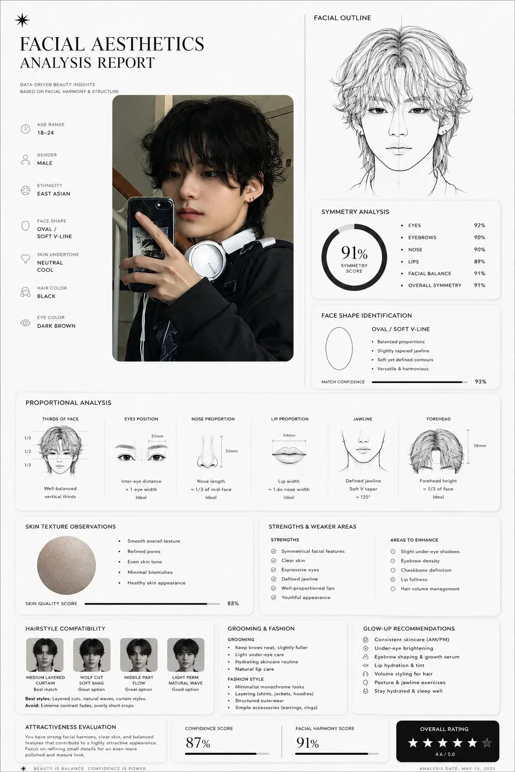 Luxury Facial Aesthetics Analysis Report generated image variant 2
