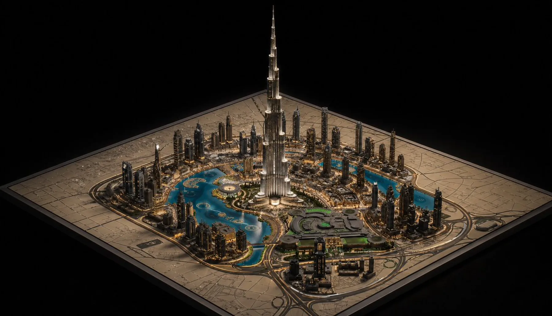 Luxury Miniature Dubai City Model example output