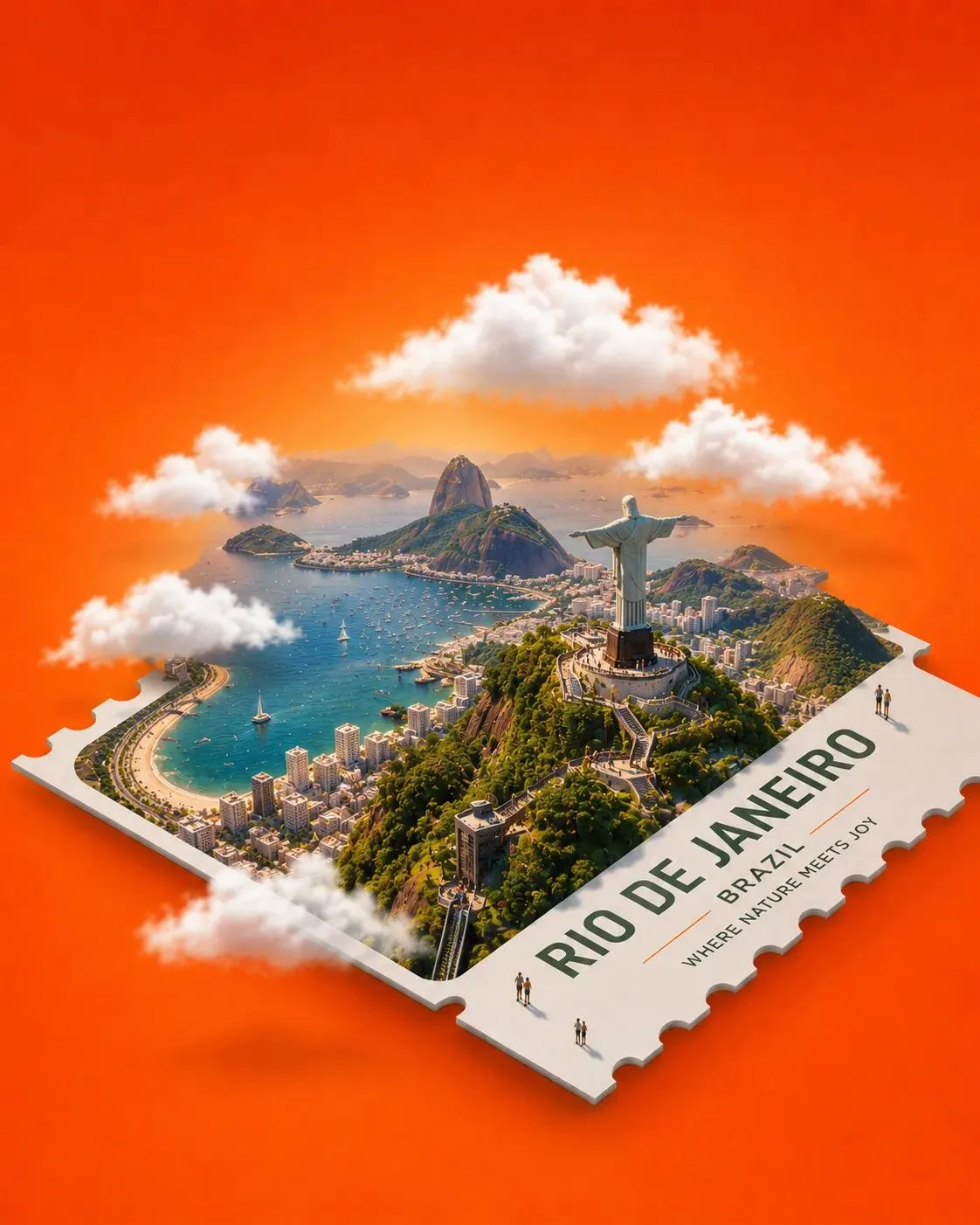 Miniature Travel Stamp Diorama Poster generated image variant 3