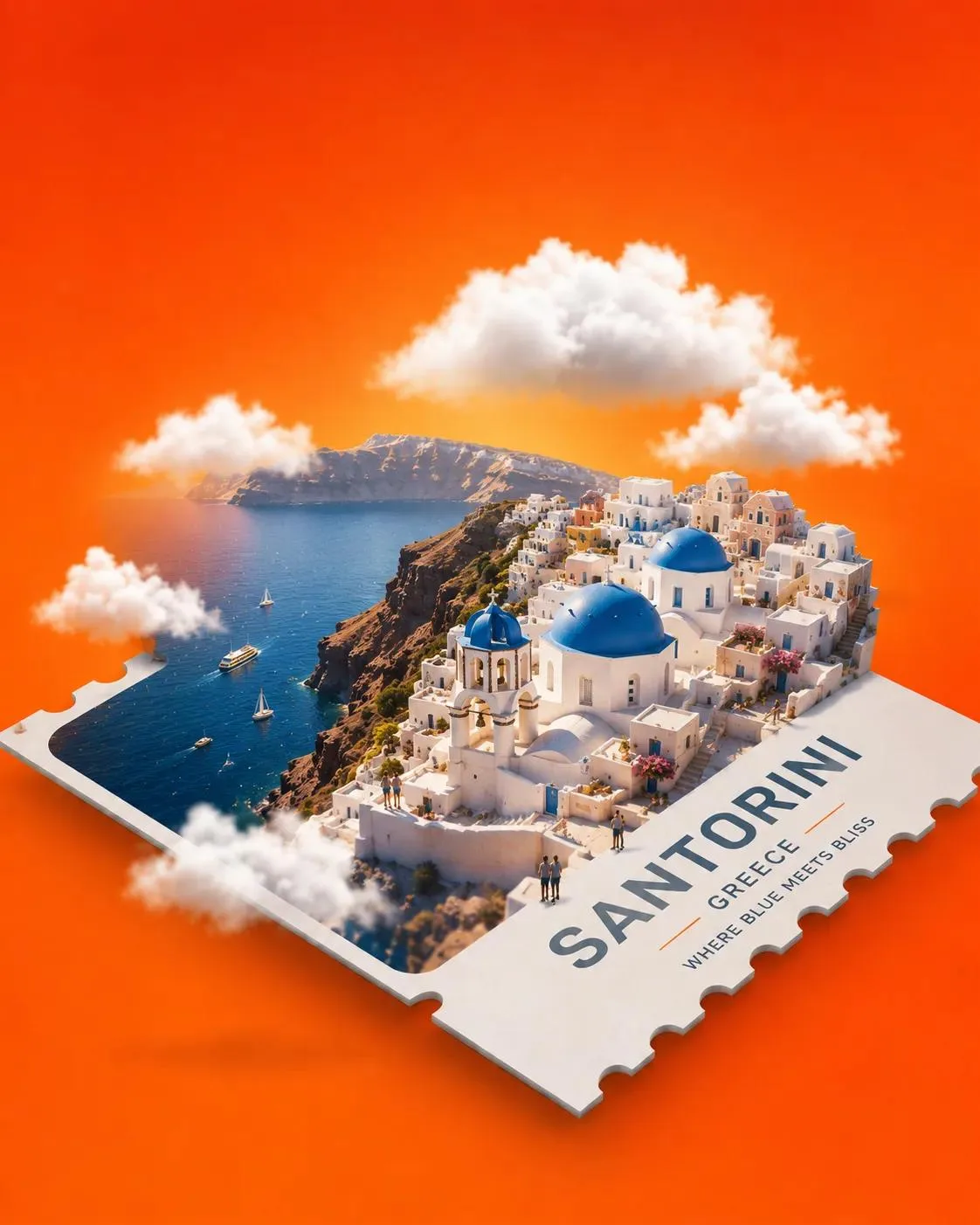 Miniature Travel Stamp Diorama Poster generated image variant 4