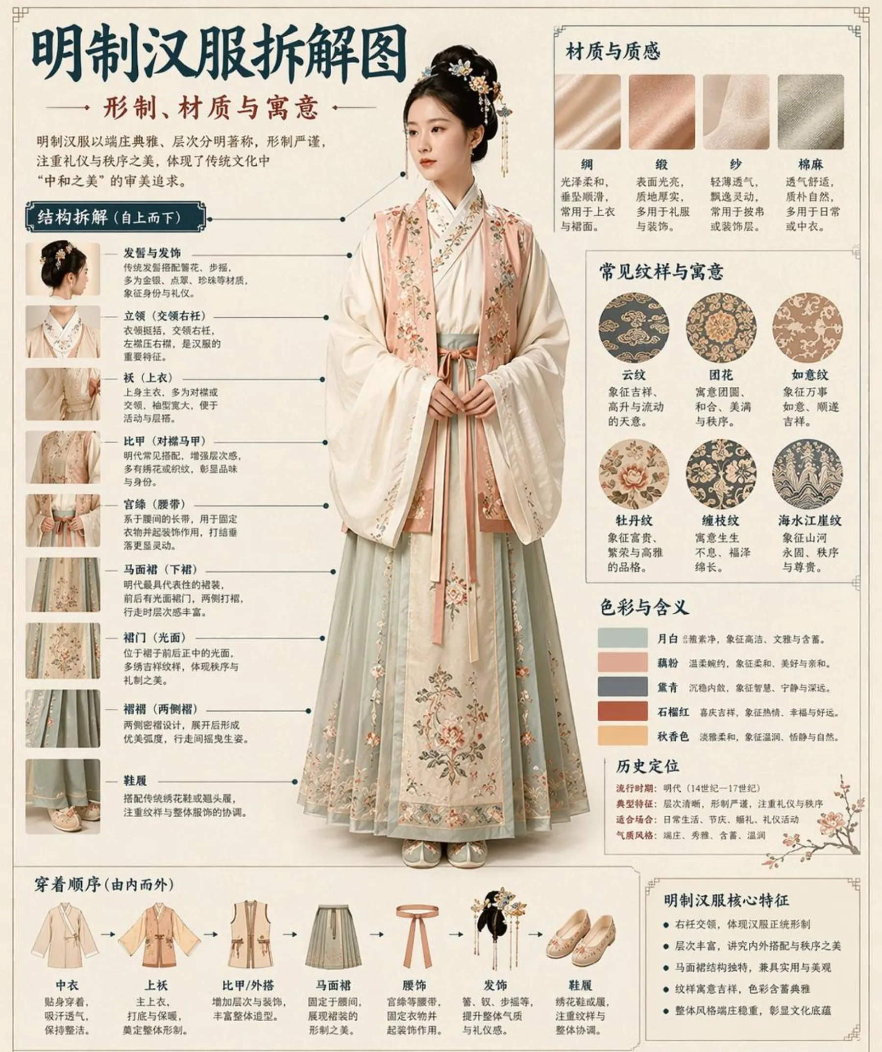 Museum-Style Hanfu Breakdown Infographic example output