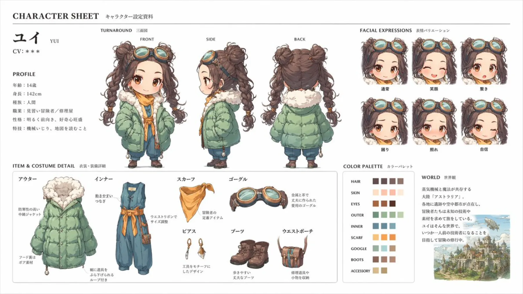 Official Character Sheet (JP) example output