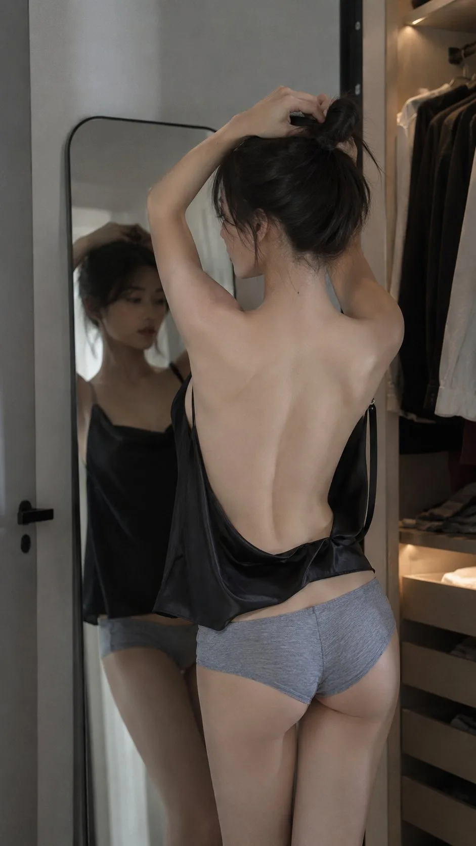Private Wardrobe Mirror Backlit Portrait generated image example 2