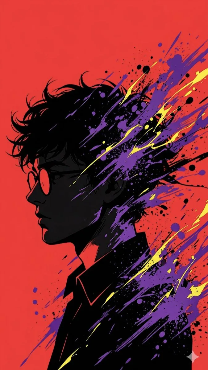 Profile / Avatar - Pop Art Silhouette Splatter generated image example