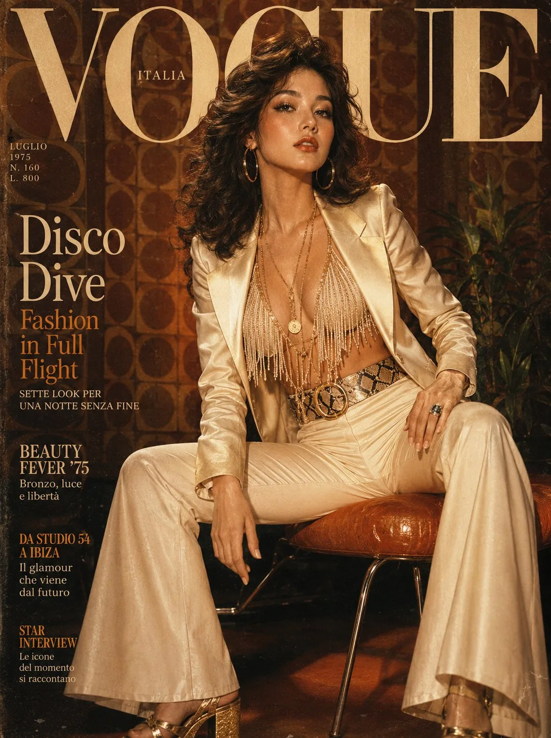 Retro Editorial Magazine Cover generated image example