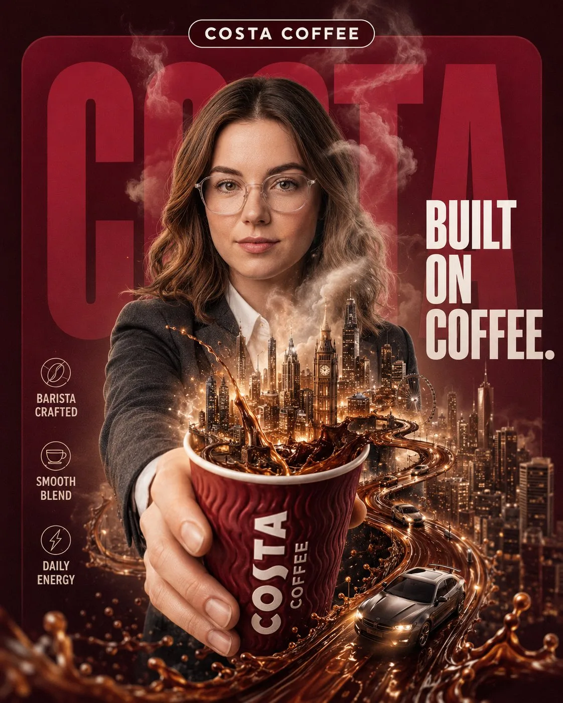 Starbucks Coffee World Surreal Poster generated image variant 4