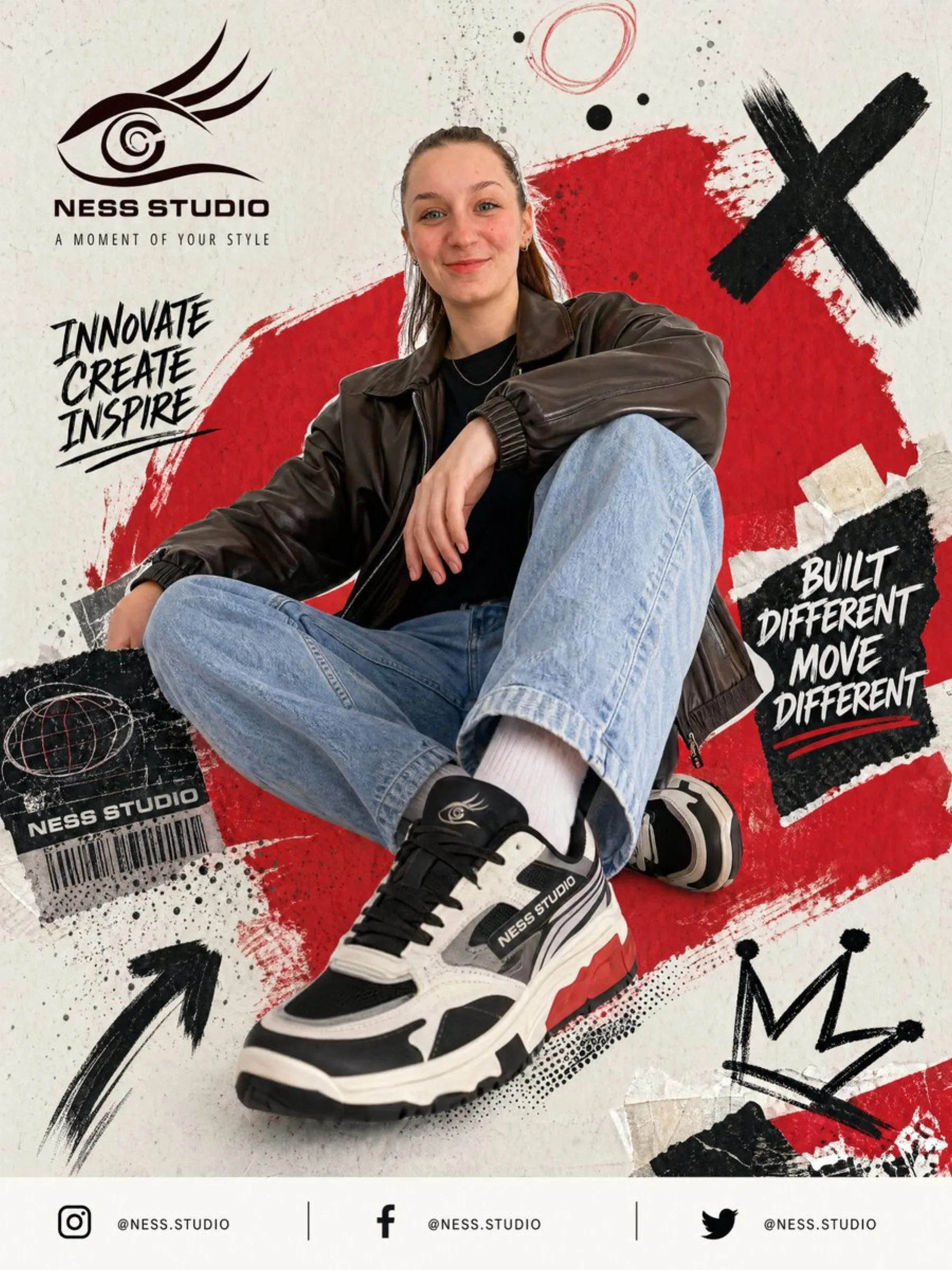 Streetwear Sneaker Poster Ad example output