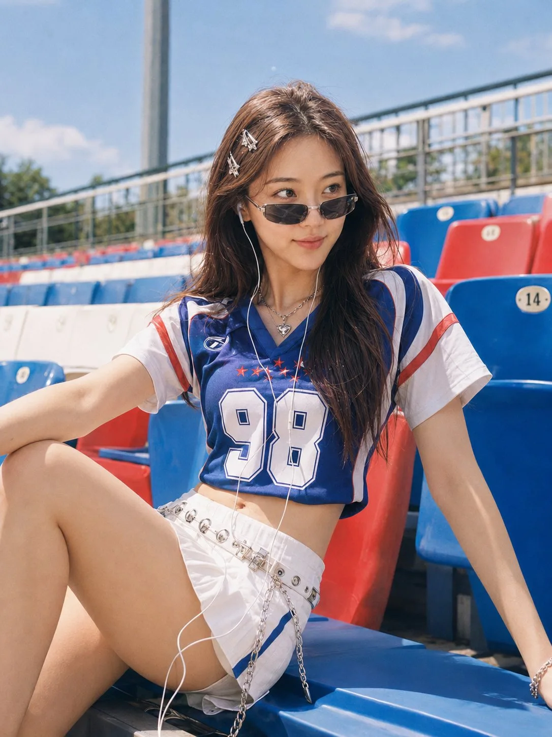Summer World Cup Y2K Kpop portrait prompt generated image variant 2