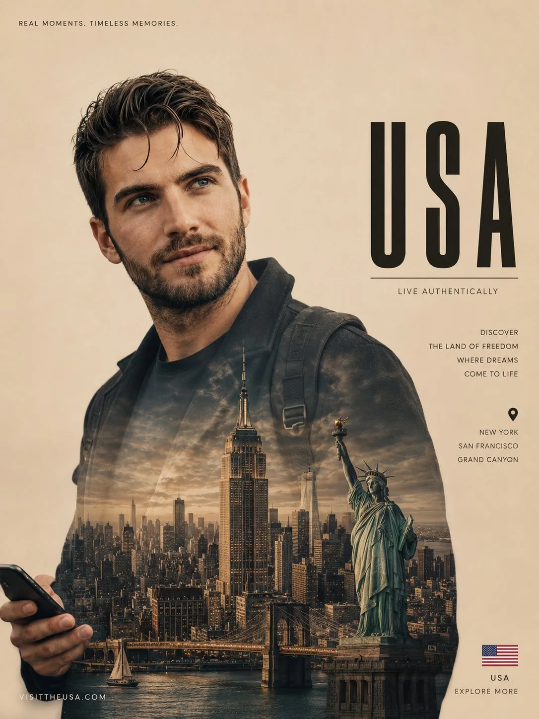 Ultra Realistic Cinematic Travel Poster generated image example