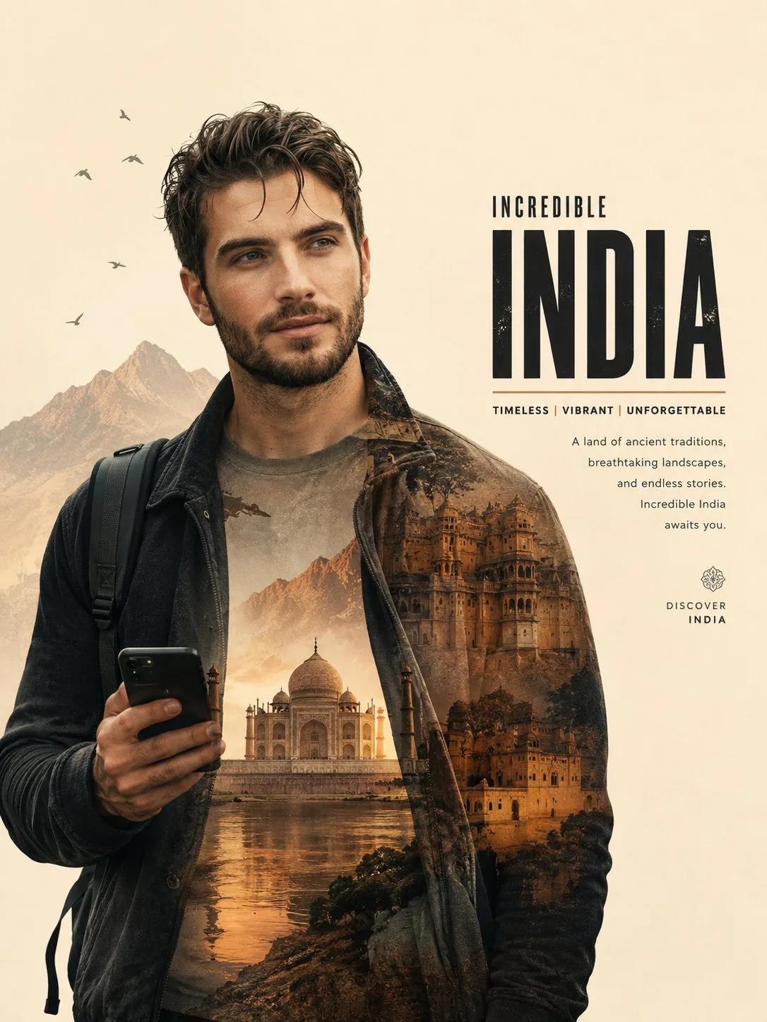 Ultra Realistic Cinematic Travel Poster generated image variant 2