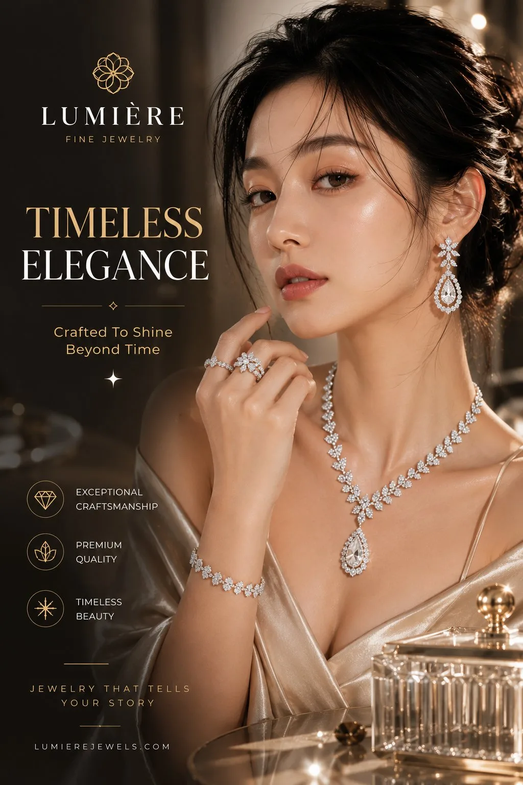 Vertical Luxury Jewelry Poster generated image example