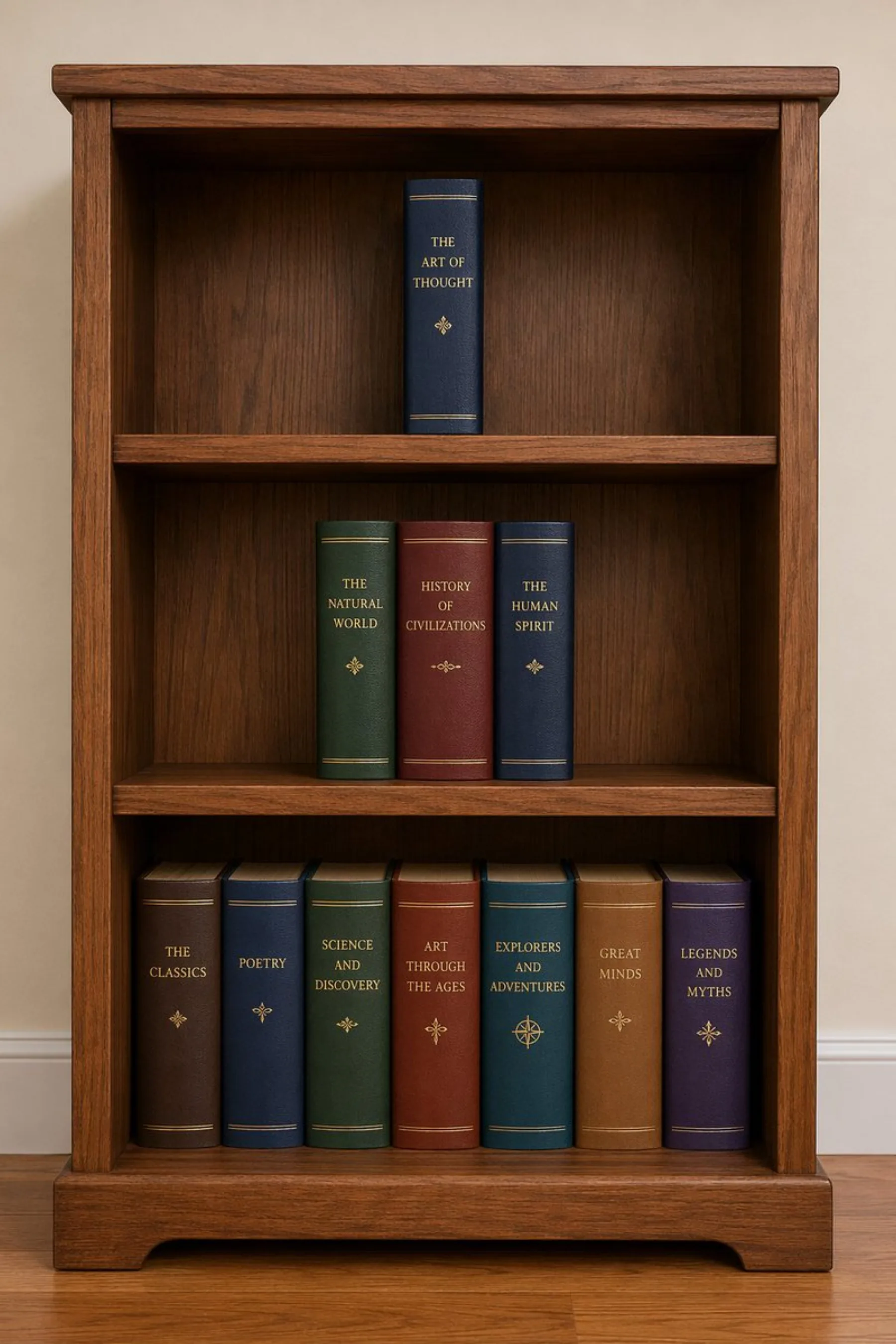 Wooden Bookshelf Prompt Test example output