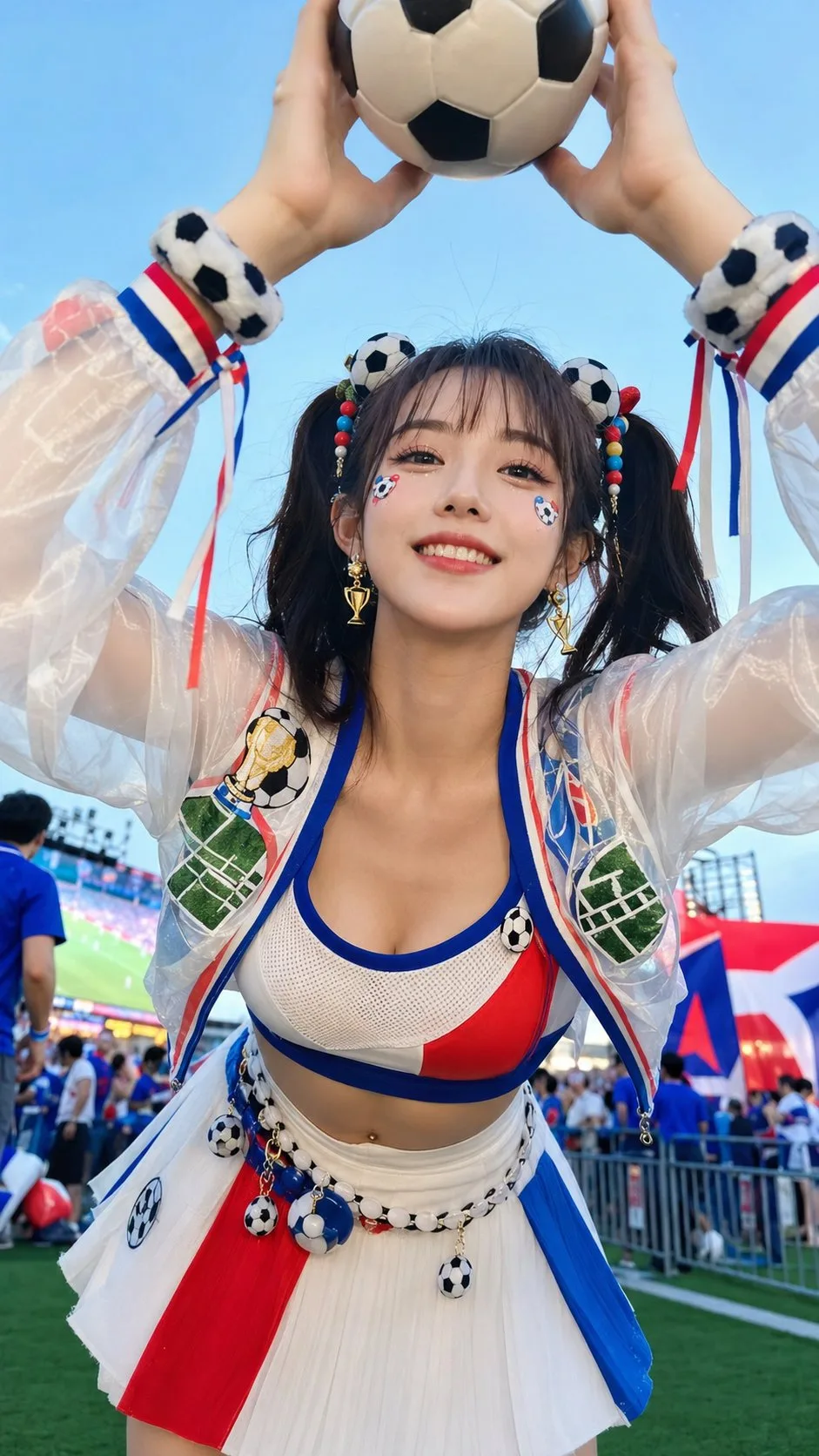 World Cup Football Overhead Pose Portrait generated image example