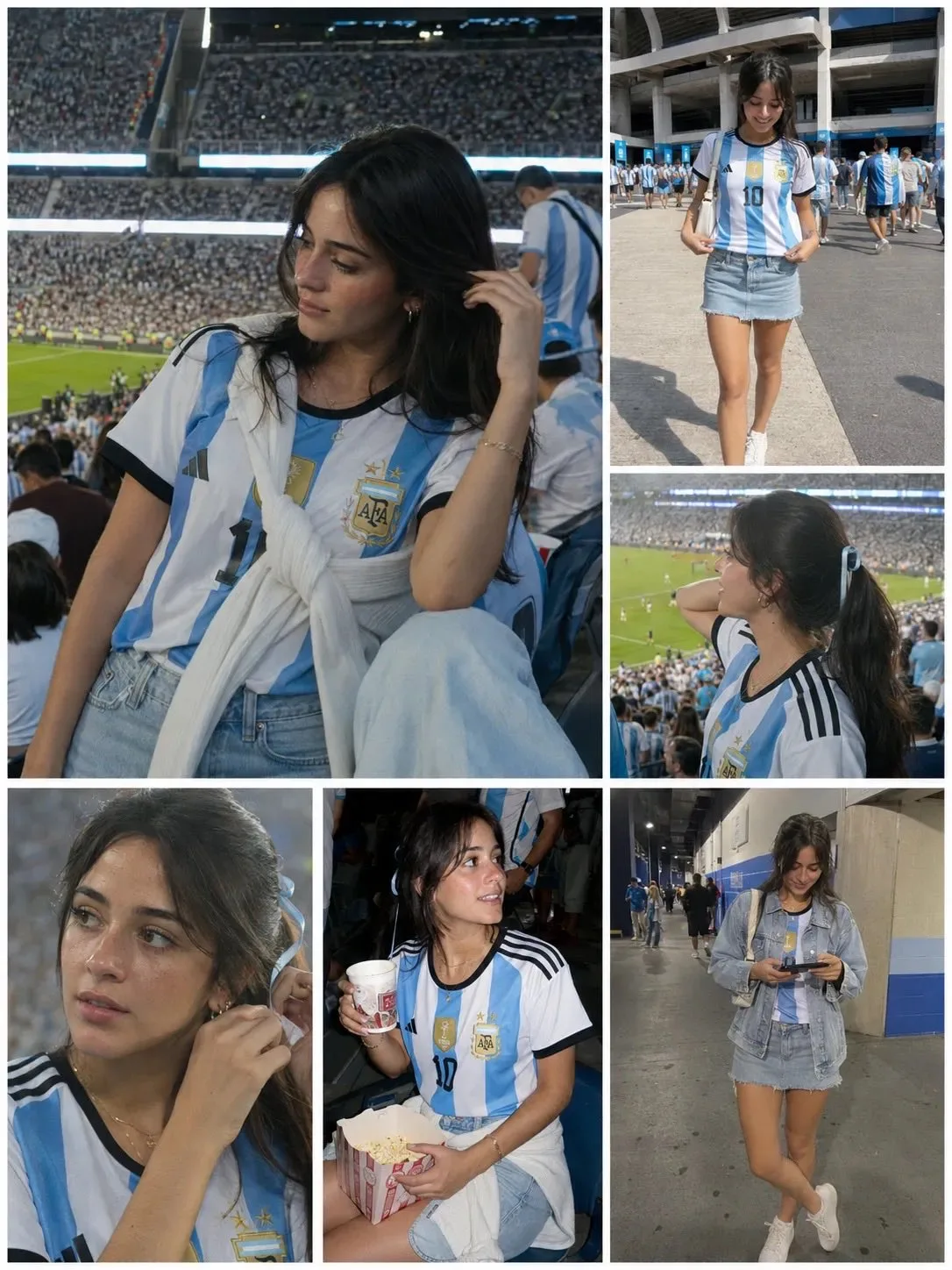 Argentina Football Stadium Lifestyle Collage generated image example