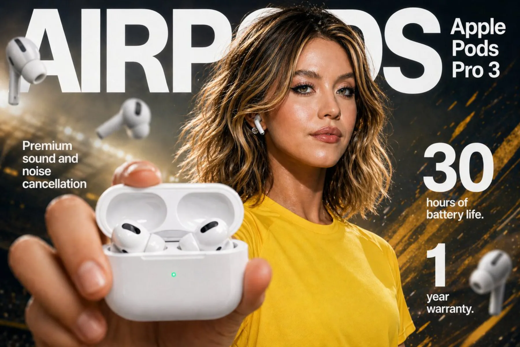 E-commerce Main Image - Earbuds E-commerce Infographic example output