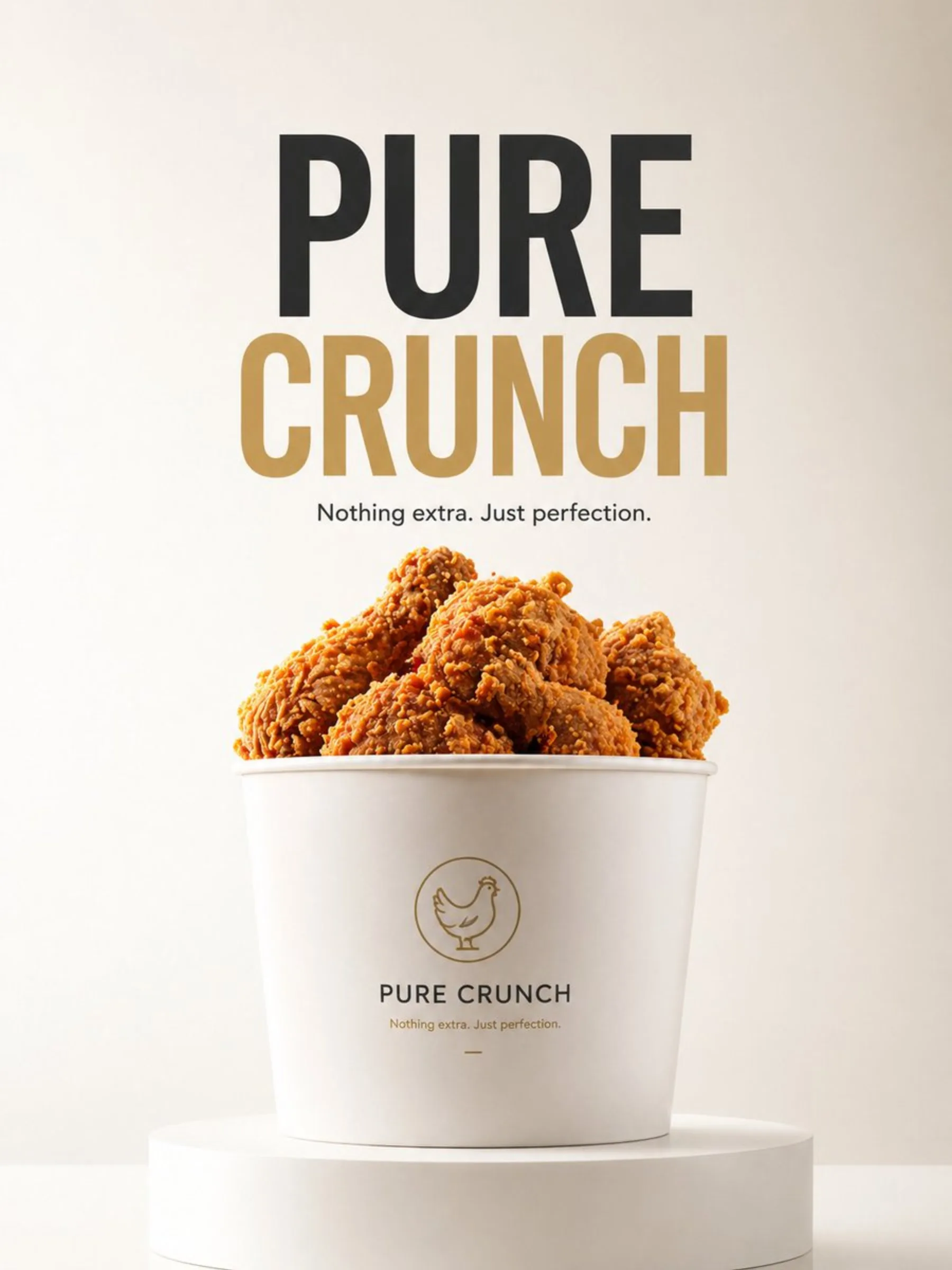 E-commerce Main Image - Minimalist Product Ad: PURE CRUNCH example output