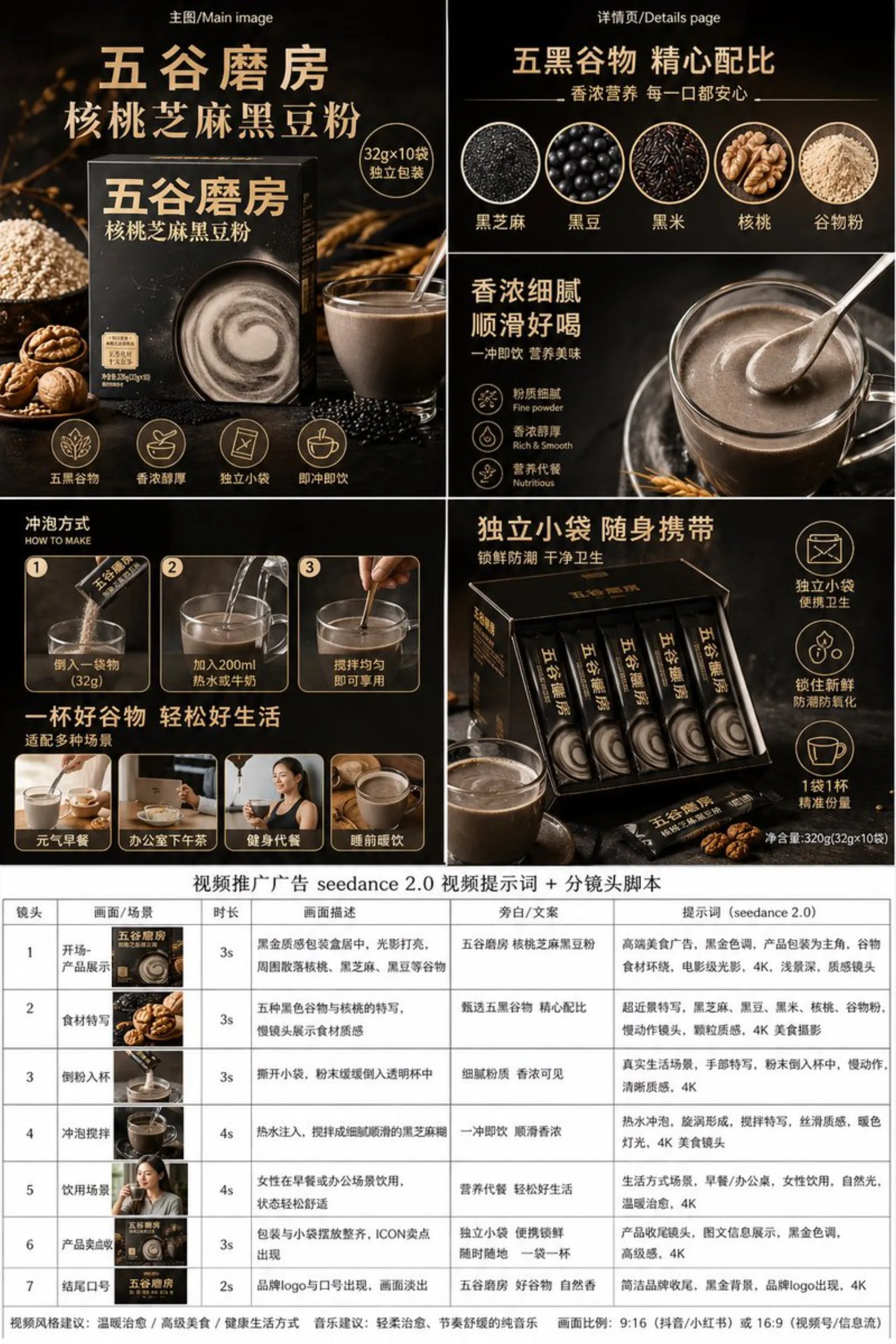 E-commerce Main Image - Premium Grain Powder Ad Board example output