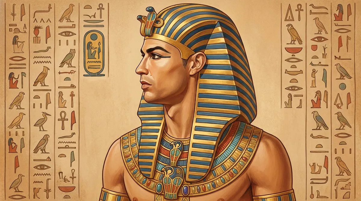 Infographic / Edu Visual - Ancient Egyptian Profile Portrait generated image example