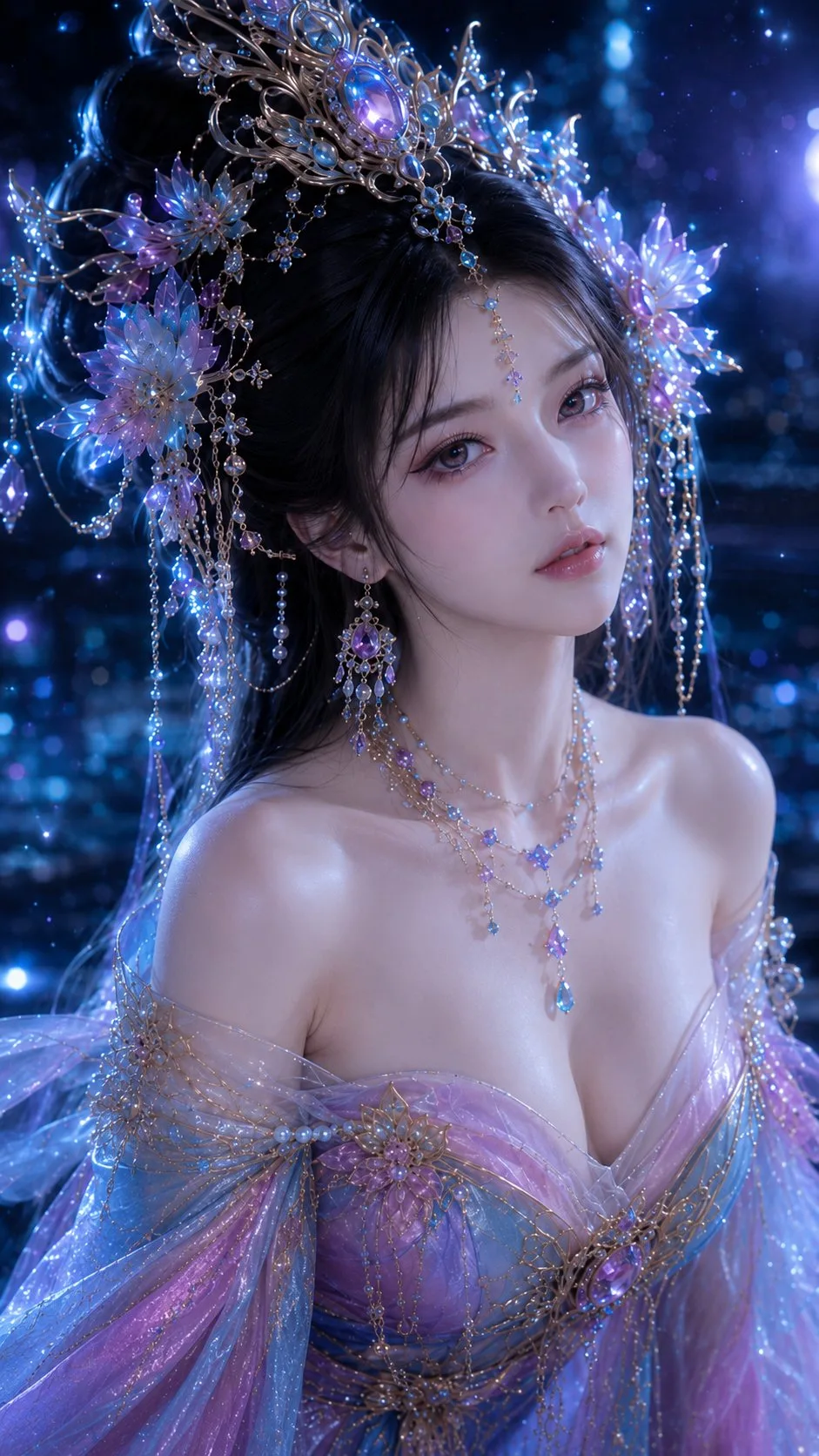 Oriental Fantasy Noblewoman 3D CG Portrait generated image example