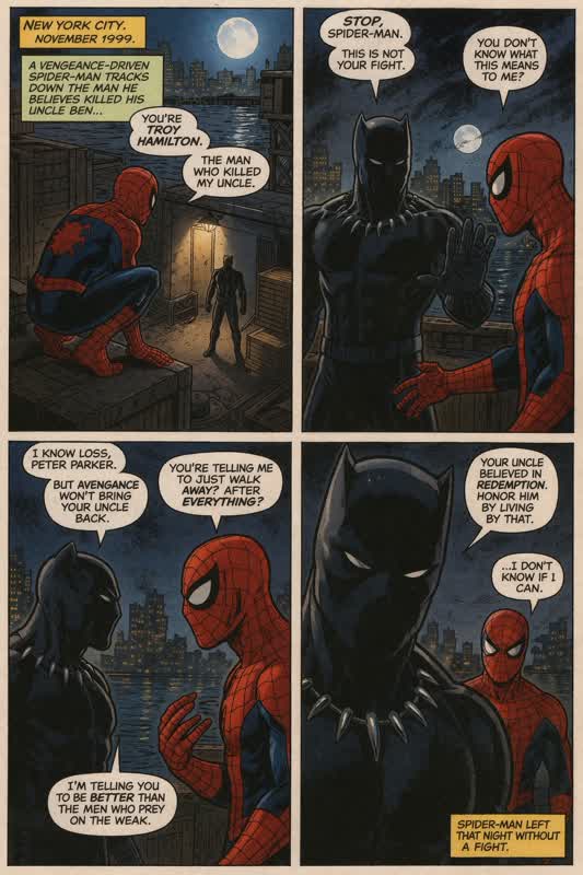 GPT Image generated comic book style illustration with multi-panel layout