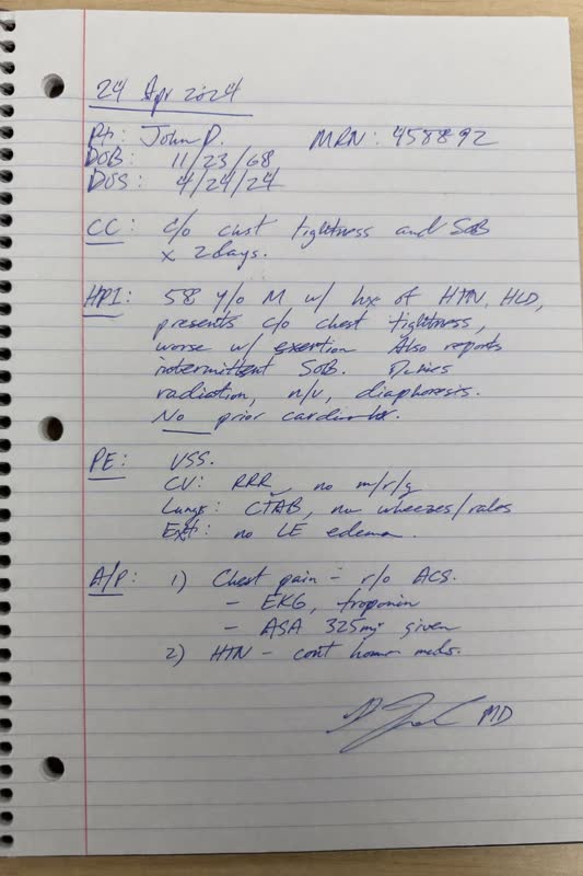 GPT Image generated realistic handwritten note on paper