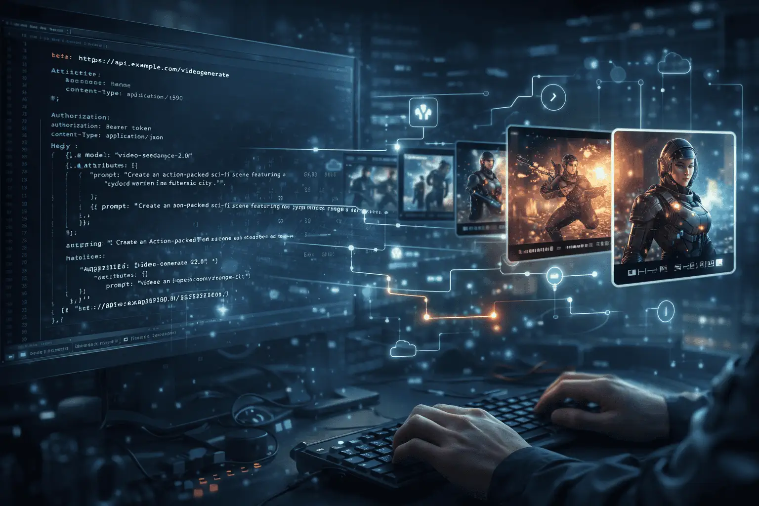 Seedream AI generated technical diagram for developers